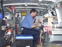 Lance in His Truck
